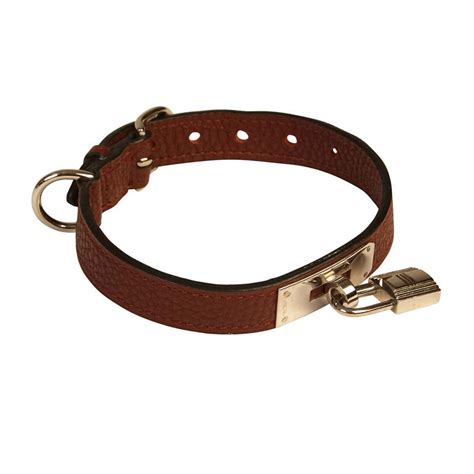 hermes leather dog collar|hermes dog collar and leash.